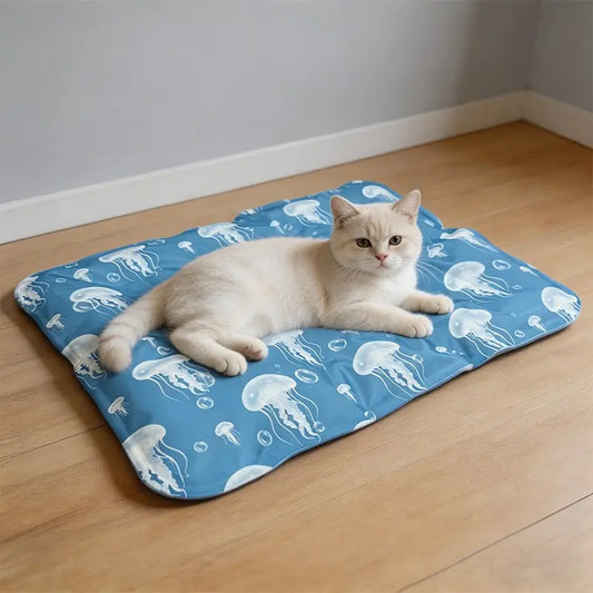 Large Thick Pet Ice Pad, Summer Cooling Mat for Cats, Waterproof Bite-Resistant, Leak-Proof, Anti-Sweat, Ideal for Hot Weather Relief