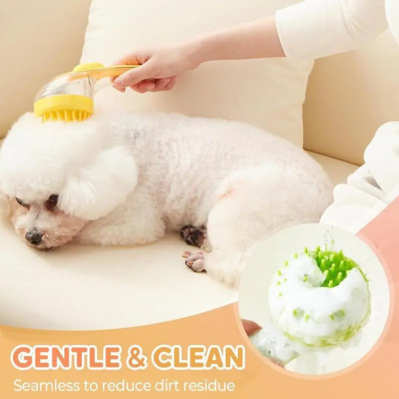 【Summervibes】2026 New 2 in 1 Pet Bath and Grooming Brush Is a Pet Toolwith Built in Shampoo Dispenser for Easy Bathing a Softmassage Tool for Long or Short Haired Dogs and Cats Idealfor Shower Grooming Supplies