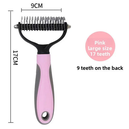 Large Stainless Steel Pet Comb, Double-Sided Cat and Dog Comb, Cleaning and Grooming Hair Removal Comb, Pet Supplies Detangling Comb