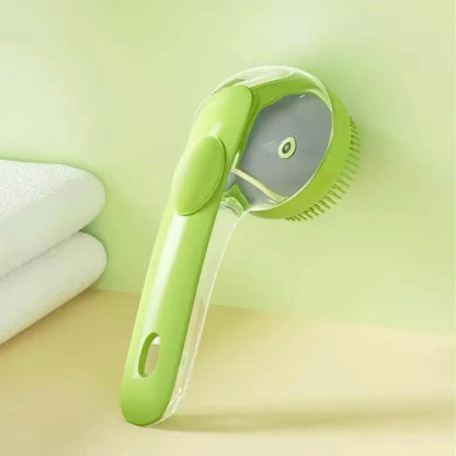 【Summervibes】2026 New 2 in 1 Pet Bath and Grooming Brush Is a Pet Toolwith Built in Shampoo Dispenser for Easy Bathing a Softmassage Tool for Long or Short Haired Dogs and Cats Idealfor Shower Grooming Supplies