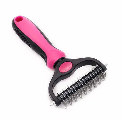 Large Stainless Steel Pet Comb, Double-Sided Cat and Dog Comb, Cleaning and Grooming Hair Removal Comb, Pet Supplies Detangling Comb