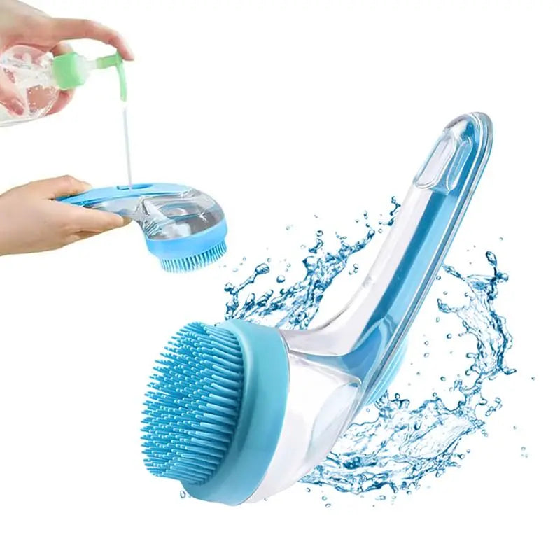 【Summervibes】2026 New 2 in 1 Pet Bath and Grooming Brush Is a Pet Toolwith Built in Shampoo Dispenser for Easy Bathing a Softmassage Tool for Long or Short Haired Dogs and Cats Idealfor Shower Grooming Supplies