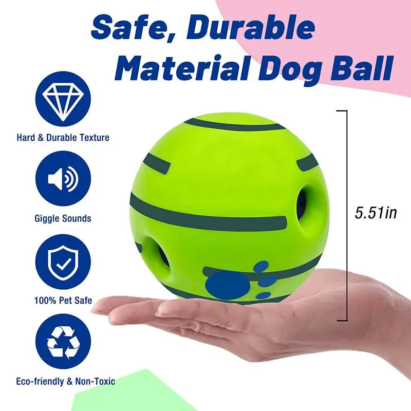 Gift for Pets, Durable Interactive Dog Toys Ball, Summer Gift, Squeaky Wag Ball for Pet Training, Indoor & Outdoor Dog Gifts, Dog Toy Supplies, Valentine'S Day Gift