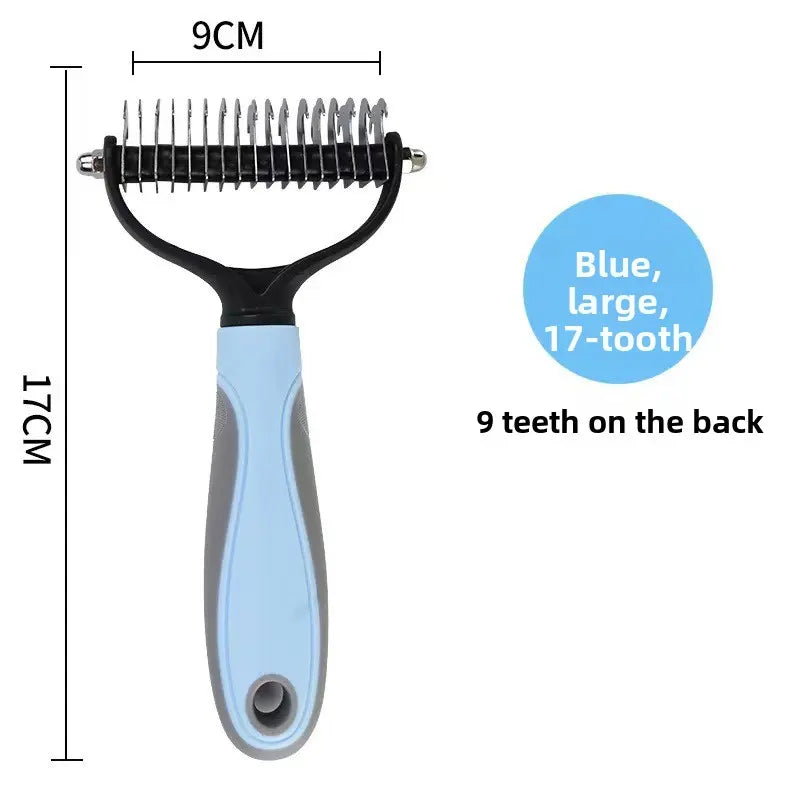 Large Stainless Steel Pet Comb, Double-Sided Cat and Dog Comb, Cleaning and Grooming Hair Removal Comb, Pet Supplies Detangling Comb