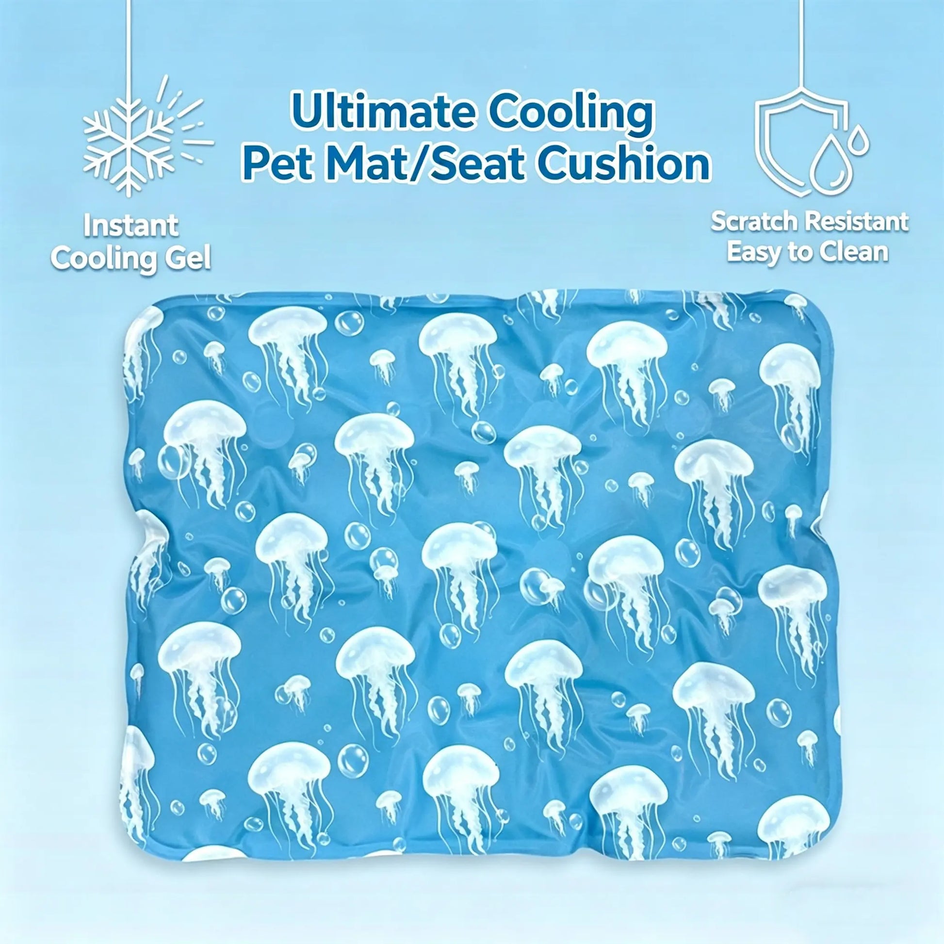 Large Thick Pet Ice Pad, Summer Cooling Mat for Cats, Waterproof Bite-Resistant, Leak-Proof, Anti-Sweat, Ideal for Hot Weather Relief