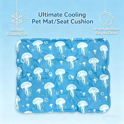 Large Thick Pet Ice Pad, Summer Cooling Mat for Cats, Waterproof Bite-Resistant, Leak-Proof, Anti-Sweat, Ideal for Hot Weather Relief