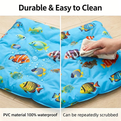 Large Thick Pet Ice Pad, Summer Cooling Mat for Cats, Waterproof Bite-Resistant, Leak-Proof, Anti-Sweat, Ideal for Hot Weather Relief